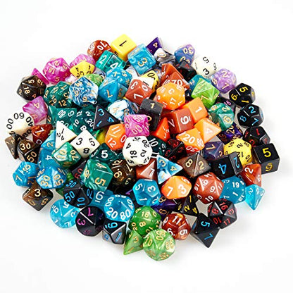 20 Set DND Polyhedral Dice with Storage Pouch (20 Count)