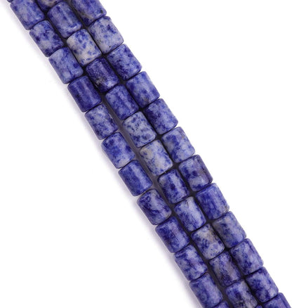 Natural Blue Sodalite Cylinder Stone Loose Semi Gemstone Beads for Jewelry Making 10mmx14mm 38cm