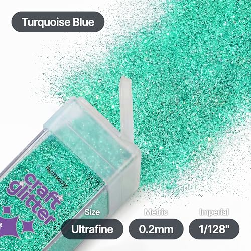 Craft Glitter Shaker Turquoise Blue 110g Ultrafine (4.5 Ounce)