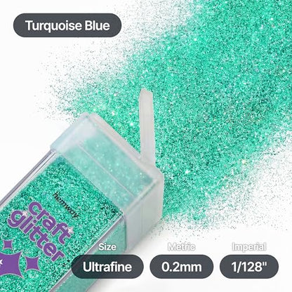 Craft Glitter Shaker Turquoise Blue 110g Ultrafine (4.5 Ounce)
