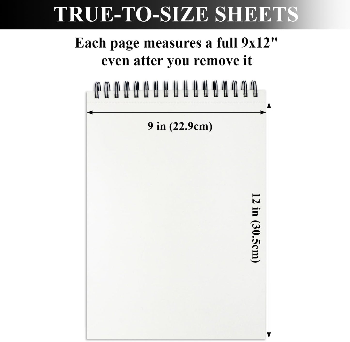 9" x 12" Sketch Book, Top Spiral Sketchbook, 100 Sheets Sketch Pad, (68 lb/100 GSM) Drawing Paper Pad, Drawing Pad for Kids, Artist Sketchbook for Drawing, Illustration & Art Supplies. - Crafty Corner