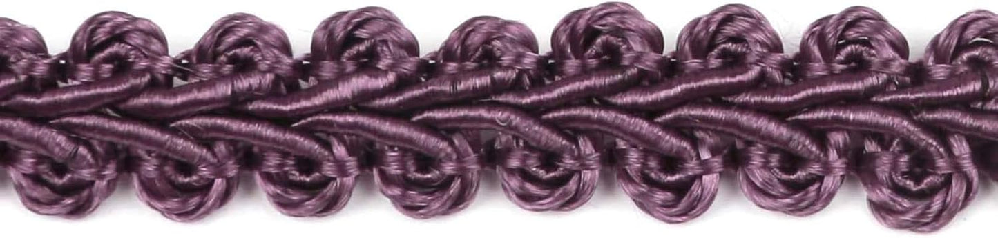 BEL AVENIR Braid Trim 1/2 inch 13.6 Yards French Gimp Basic Sewing Polyester DIY Crafts Costume Home Decorative (Dark Purple) - Crafty Corner