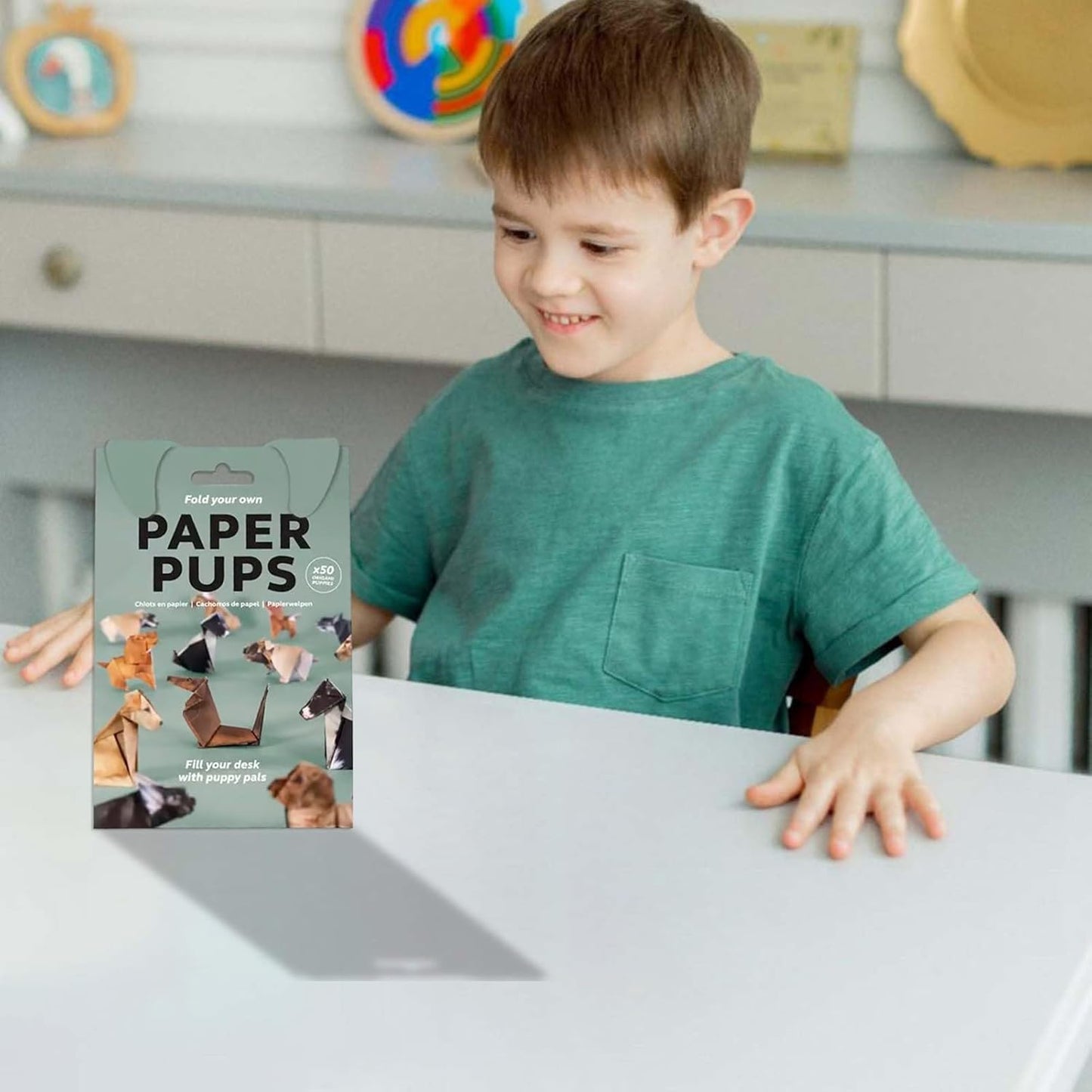 DIY Paper Cats Kit, Cute Kitten Origami Papercraft Kit, 50 Sheets DIY Origami Paper to Fold Cute Cat / Dog / Dinosaur Figures for Teens & Adults, Desk Decoration & Gift for Cat Lovers - Crafty Corner