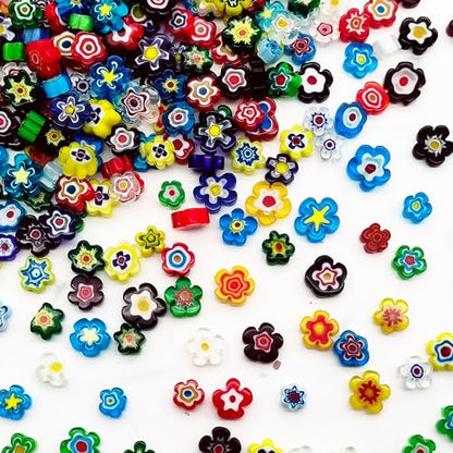 FlaEDFLIFE Flat Glass Millefiori for Mosaic Making Supplies