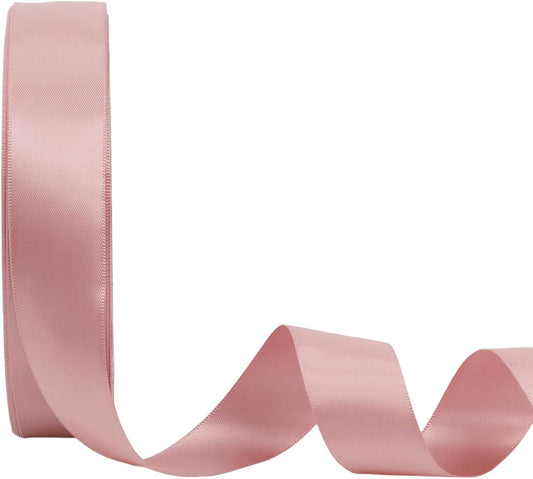 LaRibbons 1 Inch 50 Yard Double Faced Satin Ribbon,Dust Pink Satin Craft Fabric Ribbon for Gift Wrapping Floral Bouquets Wedding Party Decoration - Crafty Corner