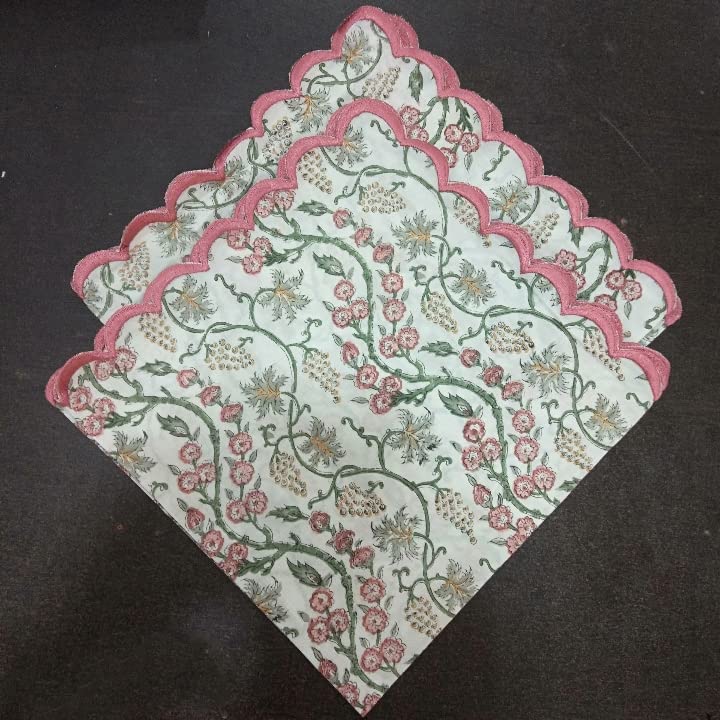 Hand Block Print Cloth Napkins (4.2329 Ounce)