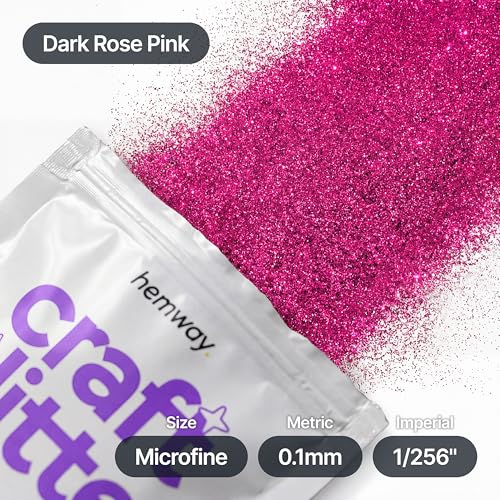 Craft Glitter Dark Rose Pink 100g Microfine Glitter (100 Gram)