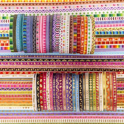 50 Rolls Skinny Washi Tape Set 3mm Wide (50 Count)