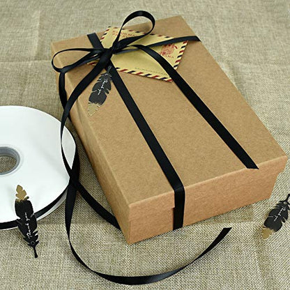 100yds 3 8 Inch Black Satin Ribbon for Craft Gifts Wrapping (300 Foot)