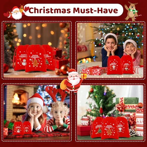 Small Christmas Gift Bags with Drawstring (6.7726 Ounce)