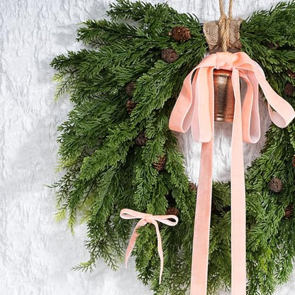 Peach Pink Velvet Ribbon