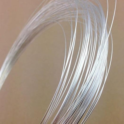 Adabele 5 Feet Authentic Sterling Silver Jewelry Wire Dead Soft Round Beading Wire (0.7mm/21 Gauge) Hypoallergenic Nickel Free for DIY Craft Jewelry Making SS281-0.7