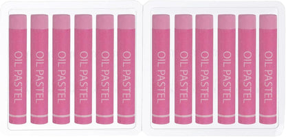 PATIKIL Pink Oil Pastels, 12Pcs Soft Oil Crayons Creamy Pastels Stick Art Supplies for Art Painting Drawing Blending Graffiti for Artists Beginners