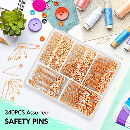 340 Pack Safety Pins Assorted (340 Count)