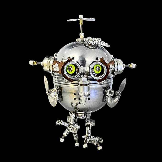 3D Metal Puzzle for Adults Mechanical Owl Egg 3D Model Kit, Steampunk Puzzle DIY Assembly, Fun and Creative for Birthday, Home Decoration, and Collectors (110+ PCS)