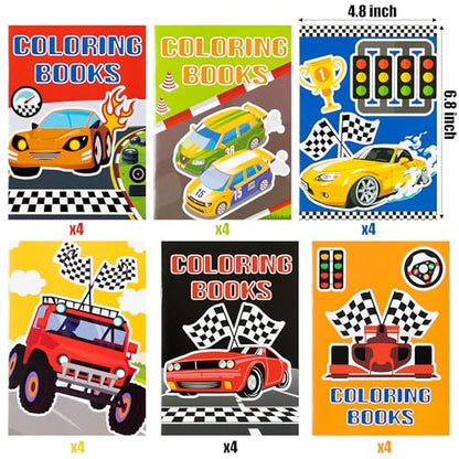 24pcs Race Car Coloring Books Bulk for Kids Party Favors (24 Count)