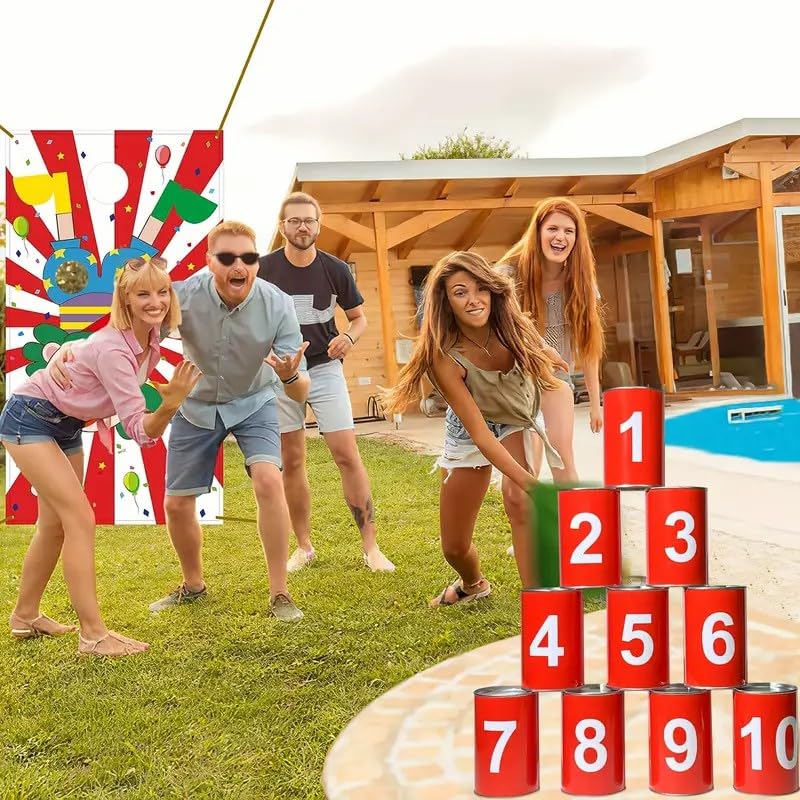 13 Carnival Can Games Bean Bag Toss Carnival Games (13 Count)