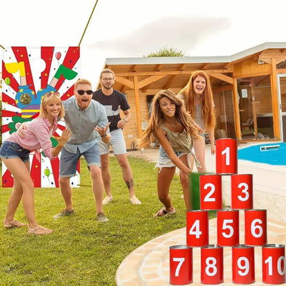 13 Carnival Can Games Bean Bag Toss Carnival Games (13 Count)