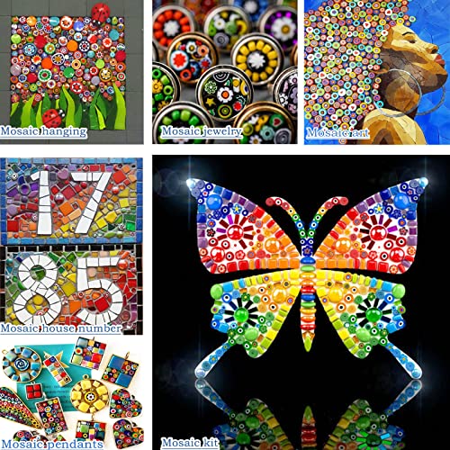 Millefiori Mosaic Tiles for Crafts (125 Count)