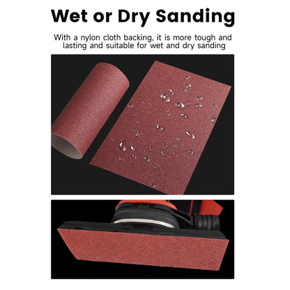 Emery Cloth Roll,6 Grits 1'' x 20FT Sandpaper Roll with Dispenser,80 150 240 320 400 600 Grit Sand Assortment,Sanding Paper Roll & Sandpaper Sheets for Metal Auto Wood Dry&Wet Polishing.(6Rolls 20FT)