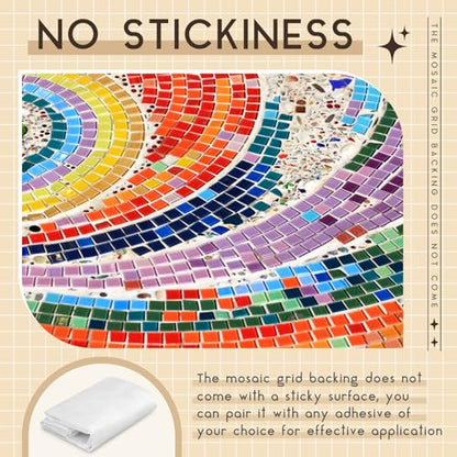 1 Set 36" X 76" Mosaic Mesh Non Sticky for Back Mounted Tile Fiberglass Mosaic Mesh Backing Boast for Tile Installation Supplies Tools