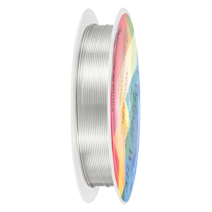 0.6 mm/22 Gauge Copper Wire for Jewelry Making, 13.1FT Copper Beading Craft Wire for Jewelry/Weaving/DIY Crafting/Planting, Color-Retaining [4M, Bright Silver]