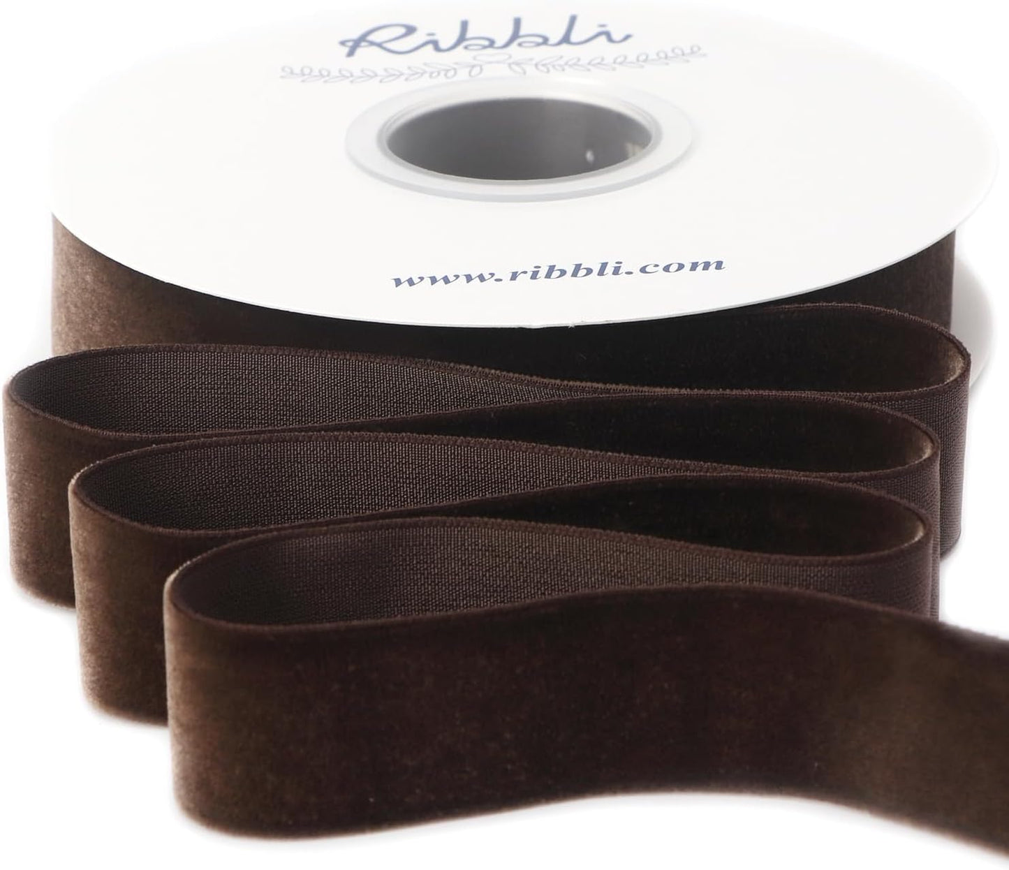 Ribbli Brown Velvet Ribbon 1 Inches Continuous10 Yard Spool Christmas Ribbon for Gift Wrapping Crafts Home Decor - Crafty Corner
