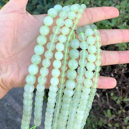 90pcs Adabele Natural New Jade Serpentine Healing Gemstone 8mm (0.31 inch) Round Loose Beads Gem Stone Spacer for Craft Jewelry Making GF11-8