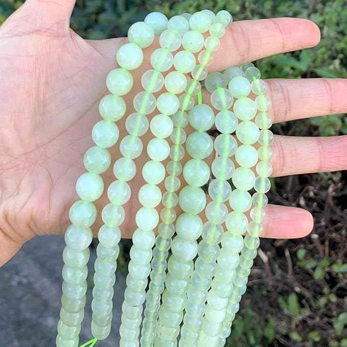 70pcs Adabele Natural New Jade Serpentine Healing Gemstone 10mm (0.39 inch) Round Loose Beads Gem Stone Spacer for Craft Jewelry Making GF11-10