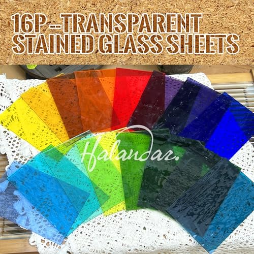 16 Sheets 4x6 in Stained Glass Sheets
