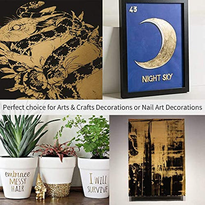 12 Colors Imitation Gold Leaf Sheets Multi (600 Count)