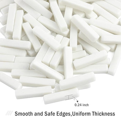 Youway Style White Mosaic Tiles for Crafts Bulk,150g Strips Shapes Mosaic Glass Pieces,Glass Mosaic Garden Craft Kit