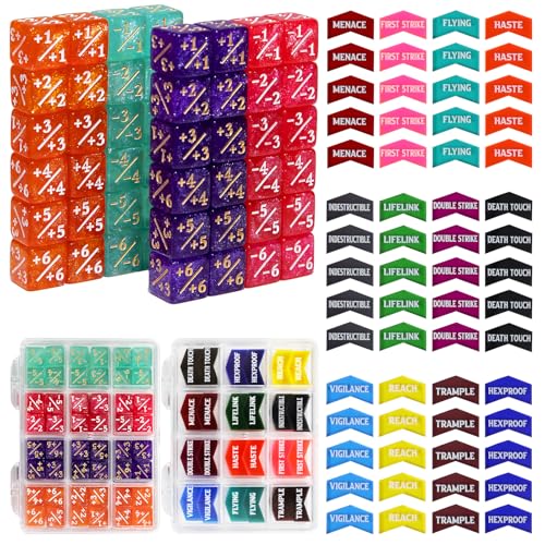 108PCS 12mm MTG Counter Dice +1