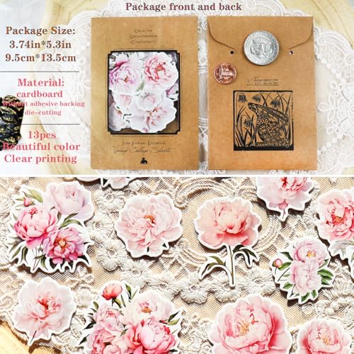 Vintage Junk Journal Items Kit Pre Cut Paper Cards Cutout Cardstock Art Aesthetic Decor Hollow Out Craft Elements Small Embellishments Supplies for Adults Scrapbook Pack