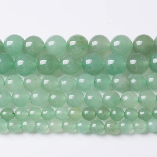 60PCS 6MM Natural Green Aventurine Stone Beads Energy Healing Beads for DIY Jewelry Bracelet Necklace Making for Jewelry Making15Inch
