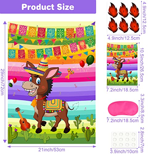Pin The Tail on The Mexican Donkey Game for Cinco De Mayo Party