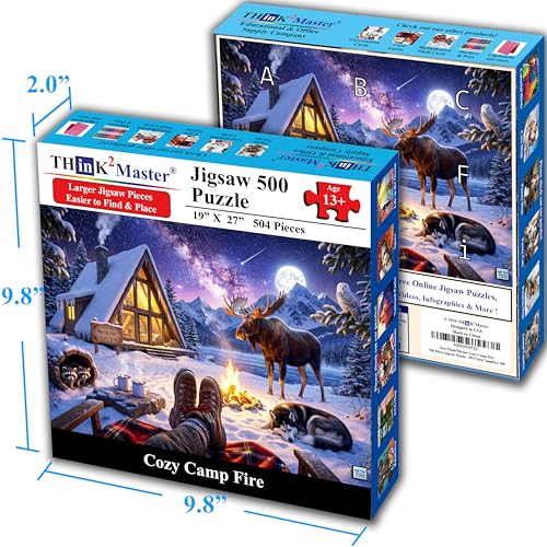 Cozy Camp Fire 500 Pieces Large Format Jigsaw Puzzle