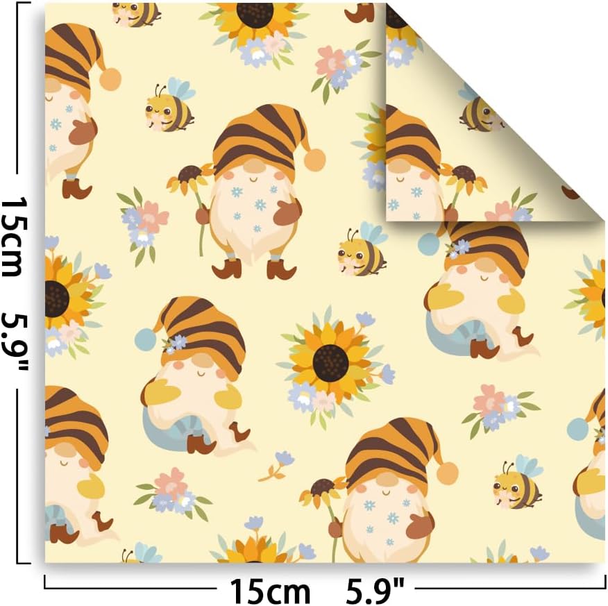 Origami Paper Kit Dobule Sided 100 Sheets 100 Colors 6 Inch Japanese Chiyo Square Easy Fold Arts Crafts DIY Handwork Origami Papers Beginner Animal Fur Bee - Crafty Corner