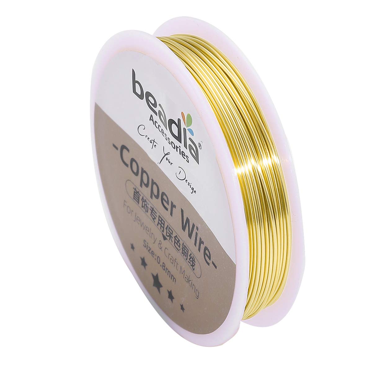 Gold Copper Wire 0.8mm Bead Cord for Bracelet Necklace Charm Beading Jewelry Making 9yard - Crafty Corner