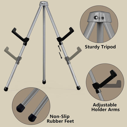 14" High Tabletop Instant Display Easel, Small Desktop Steel Easel Stand with Adjustable Holders for Paintings, Posters and Store Signs(Silver, 2Pack)