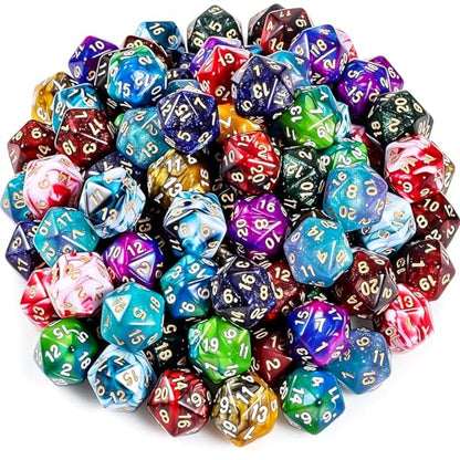 100pcs Dual Color D20 Dice Set (100 Count)