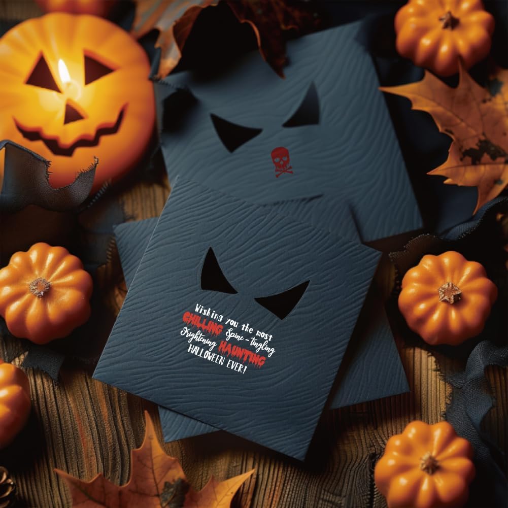 Halloween Words Clear Stamps for Card Making anding Halloween Alphabet Skulls Tombstones Bats Clear Stamps for Card Making Scrapbooking Crafting for DIY Paper Crafts Decoration - Crafty Corner