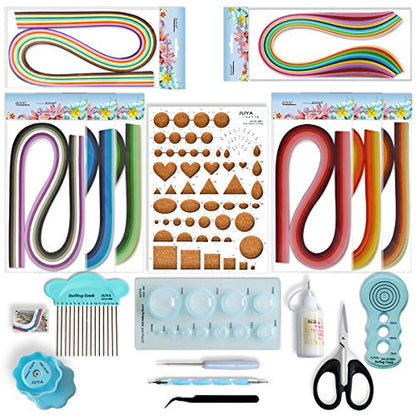 Paper Quilling Kit 960 Strips with 12 Tools