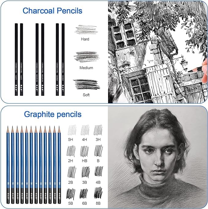 80PCS Drawing Set Sketching Kit