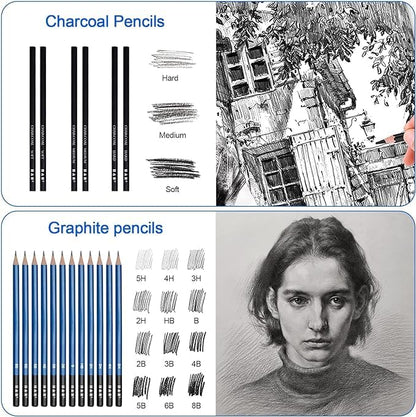 80PCS Drawing Set Sketching Kit