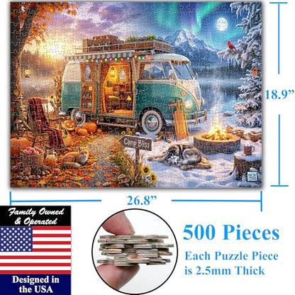 Enchanted Camper 500 Pieces Large Format Jigsaw Puzzle