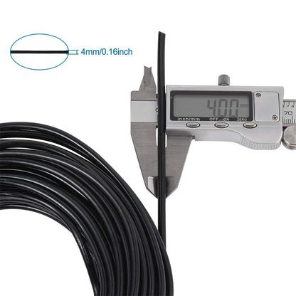 Fashewelry 52 Feet 4mm Black Aluminum Wire Bendable Metal Craft Wire for Beading Sculpting Jewelry Making