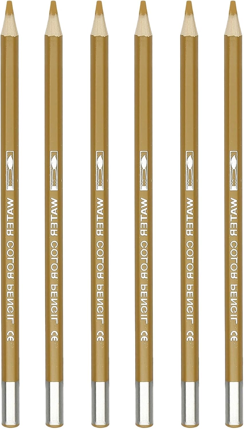 PATIKIL Watercolor Pencil, 6Pcs Water Soluble Pencils for Blending, Coloring, Sketch Drawing, Painting, Bright Orange