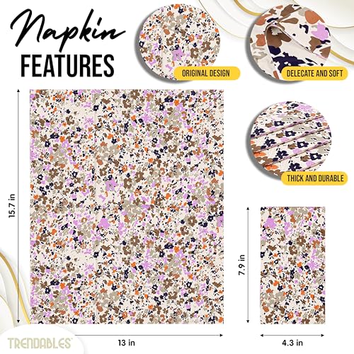 Floral Napkins for Decoupage 100 Pcs 3 Ply Floral Paper Napkins (100 Count)