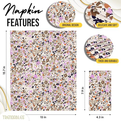 Floral Napkins for Decoupage 100 Pcs 3 Ply Floral Paper Napkins (100 Count)